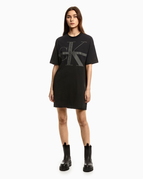 黑色經典 MONOGRAM T 裇連身裙
