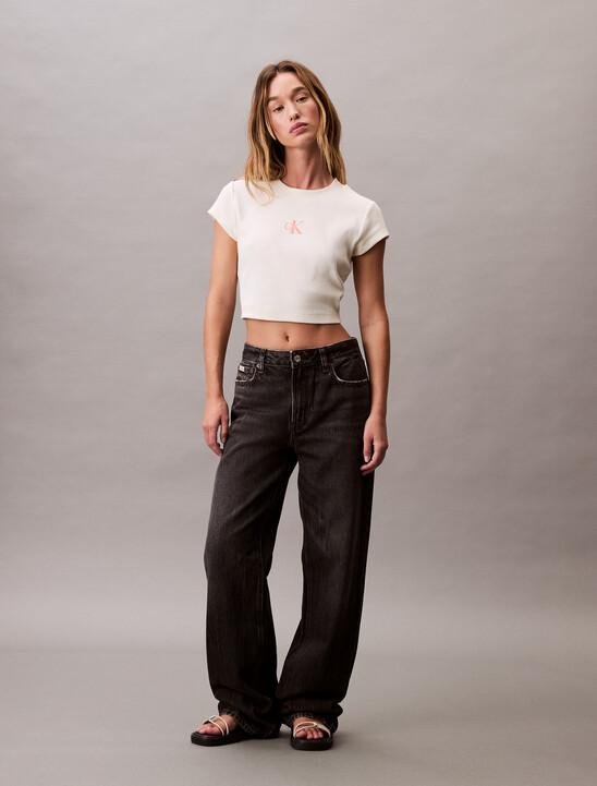 Slim Cropped Monogram T-shirt