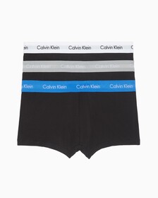 Cotton Stretch 低腰貼身短版四角褲（3 件組）, BLACK W GREY HTR WB/BLACK W WHITE WB/Bla, hi-res