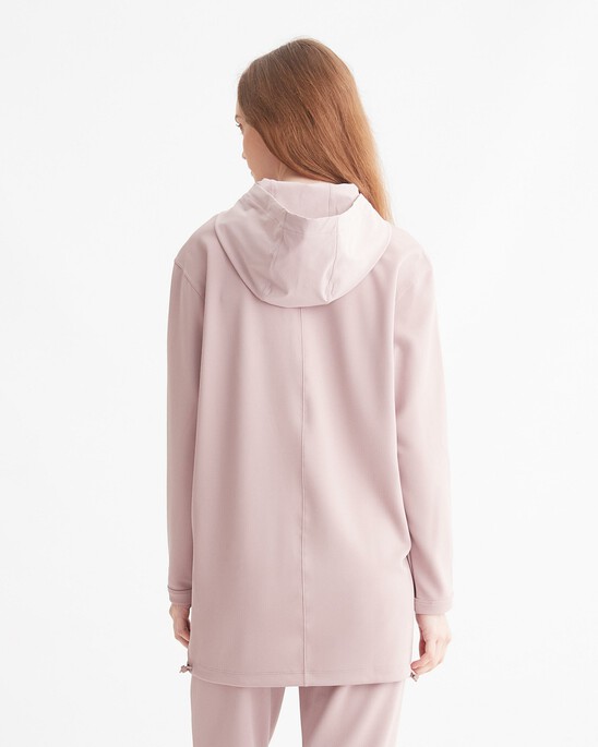 CK EFFECT HOODED SWEAT DRESS