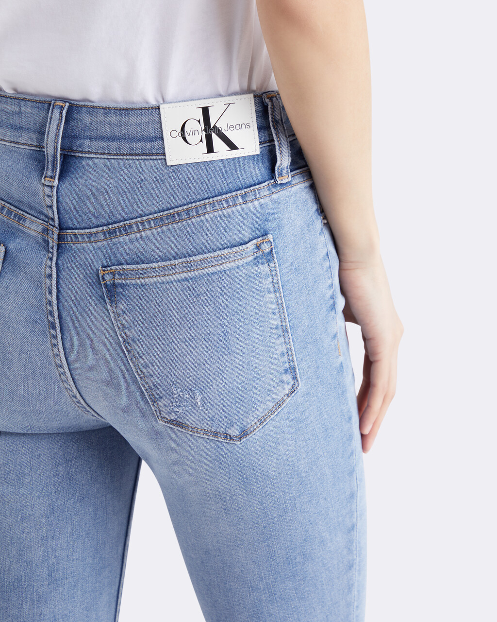 Cooling High Rise Skinny Ankle Jeans | blue | Calvin Klein Hong Kong