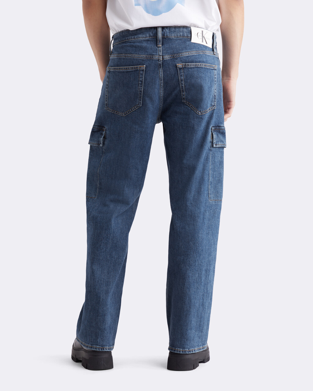 90s Loose Cargo Jeans, 051 MID BLUE, hi-res