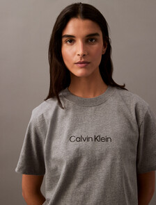 Calvin Klein Hero Modern 方形剪裁 T 恤, Med Gray Heather, hi-res