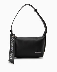 SCULPTED ROUND BAG WITH LOGO TAG, BLACK, hi-res