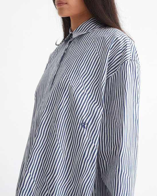 CK Khakis Stripe Shirt Dress