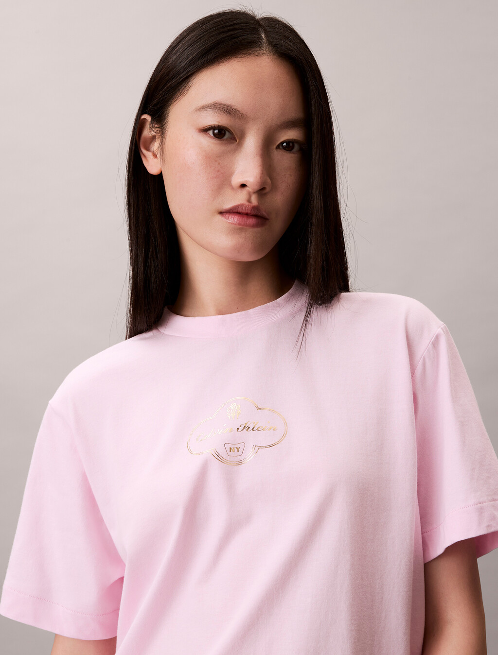 Cocktail Logo Graphic Boxy T-Shirt, Pearly Pink, hi-res