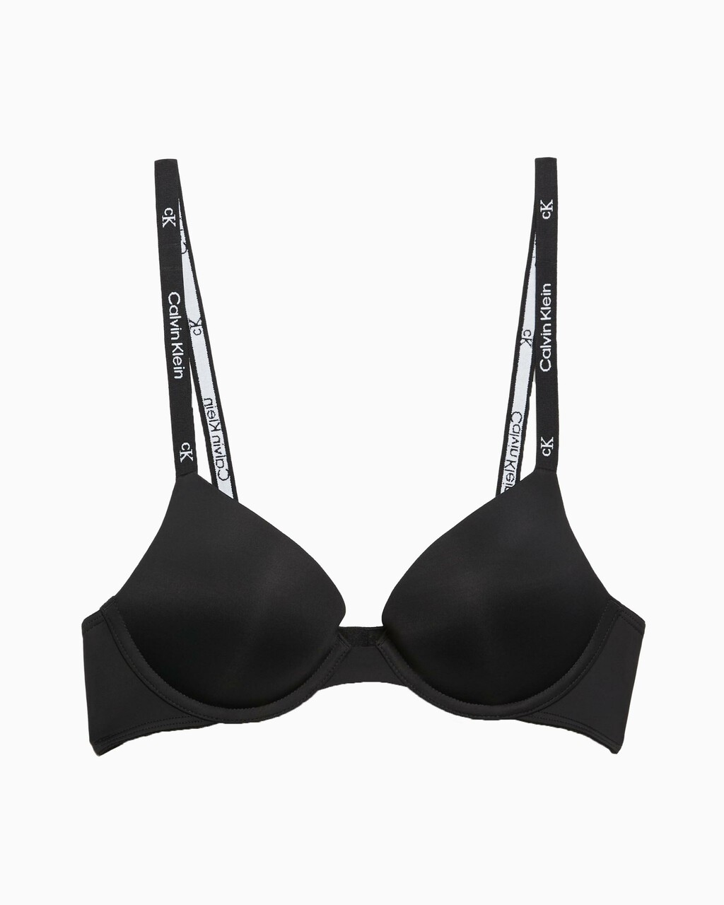 CALVIN KLEIN 1996 PUSH UP PLUNGE BRA, Black, hi-res