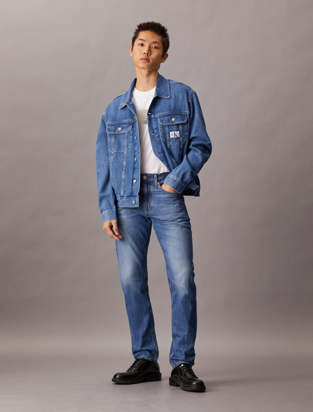 復古直筒牛仔褲, Denim Light, hi-res