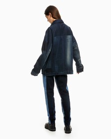 REIMAGINED 超寬鬆牛仔外套, BLUE, hi-res