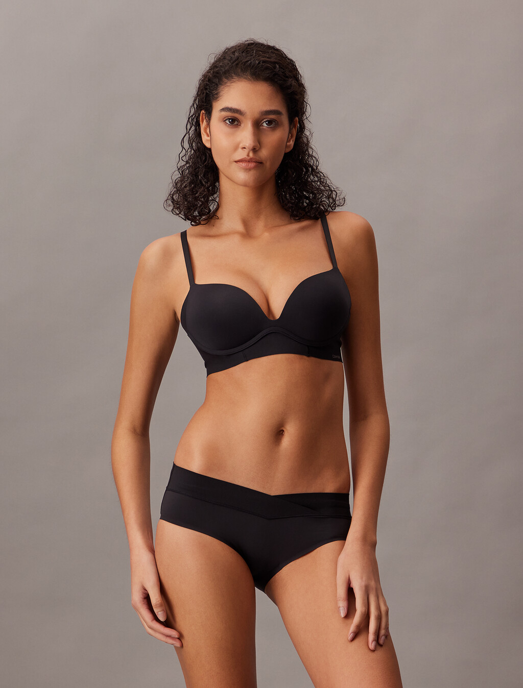 Invisibles Push Up Plunge Bra, Black, hi-res