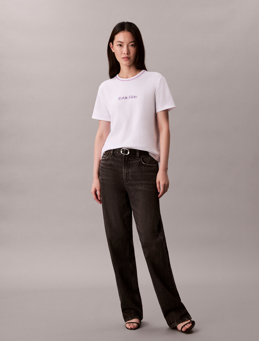 Embroidered Logo Graphic Slim T-Shirt, Brilliant White, hi-res