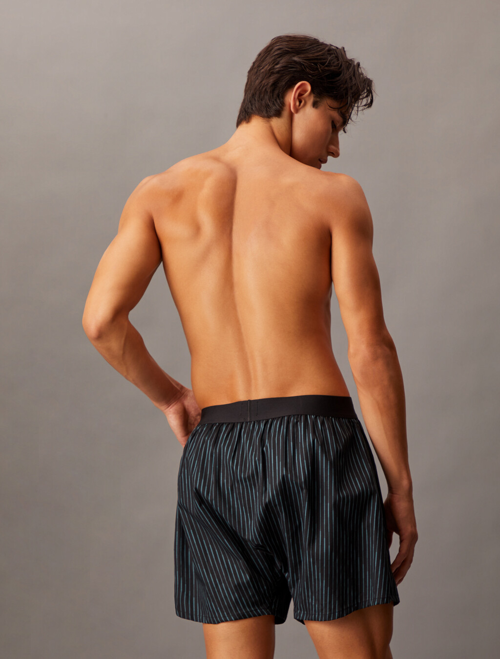 1966 Fashion Lounge Traditional Boxers, CASCADING STRIPE_MEDITERRANEA, hi-res