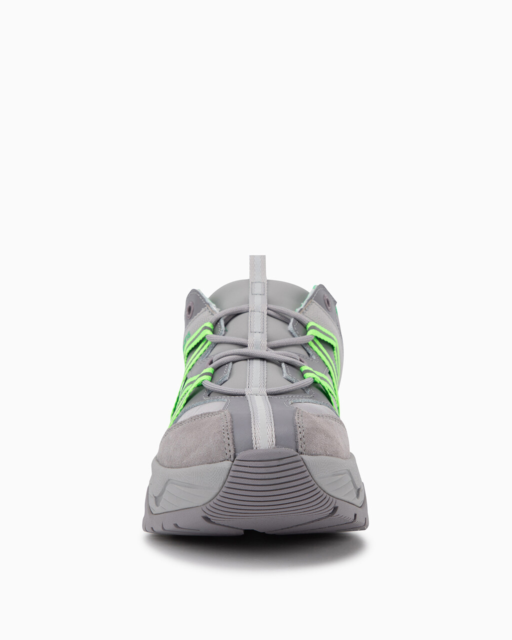 Leather Vibramâ® Chunky Trainers, Formal Gray/Stormfront/Island Green, hi-res