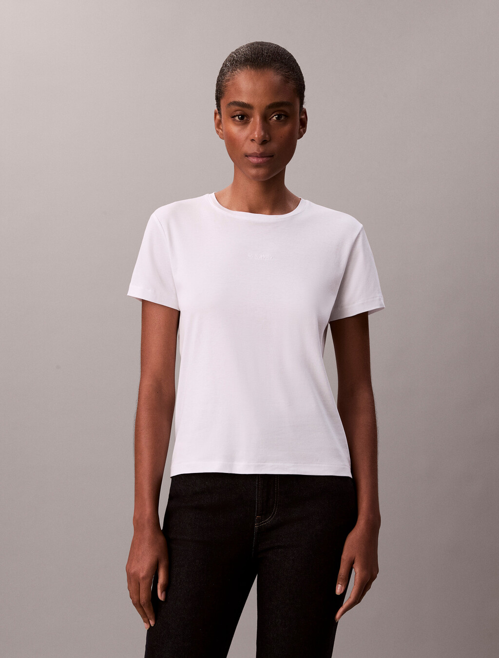 Nano Logo Supima Cotton Tee, Brilliant White, hi-res