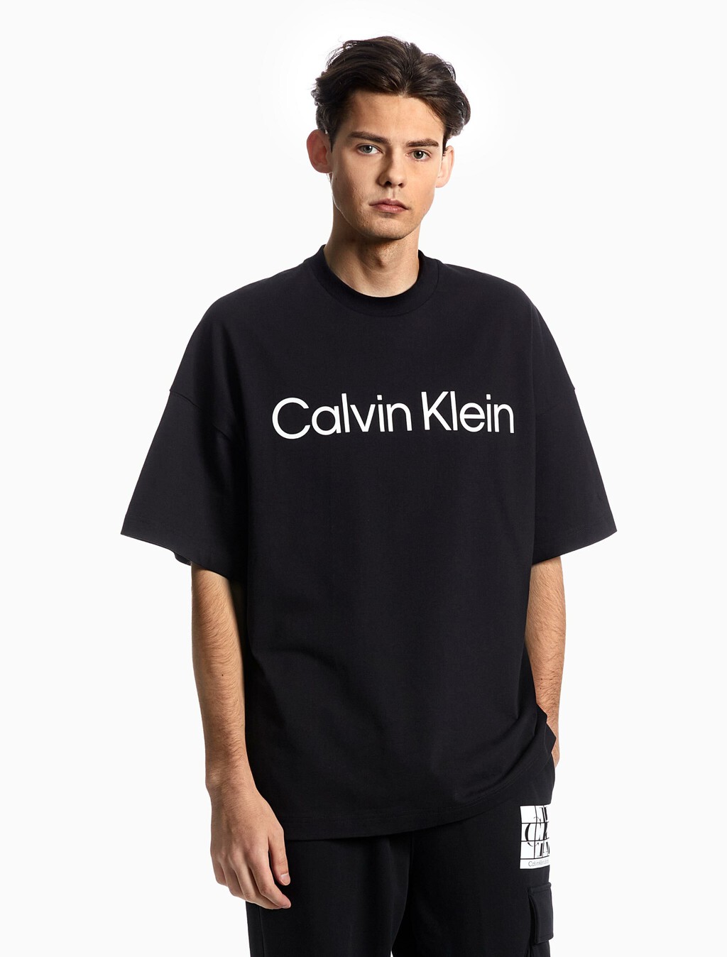 Unisex Bold Logo Institutional Tee, CK BLACK, hi-res