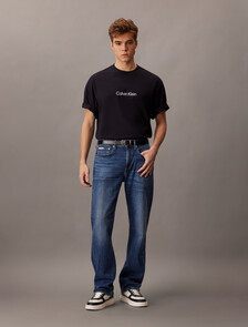 Calvin Logo 圓領上衣, Black Beauty, hi-res