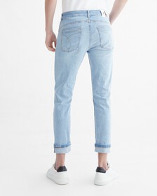 INFINITE FLEX DISTRESSED BODY TAPER JEANS, 028 CHALKY BLUE, hi-res