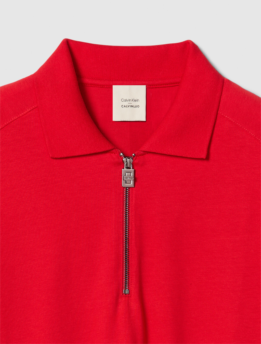 1/4 拉鏈開襟 Polo 衫, Pantone Red, hi-res