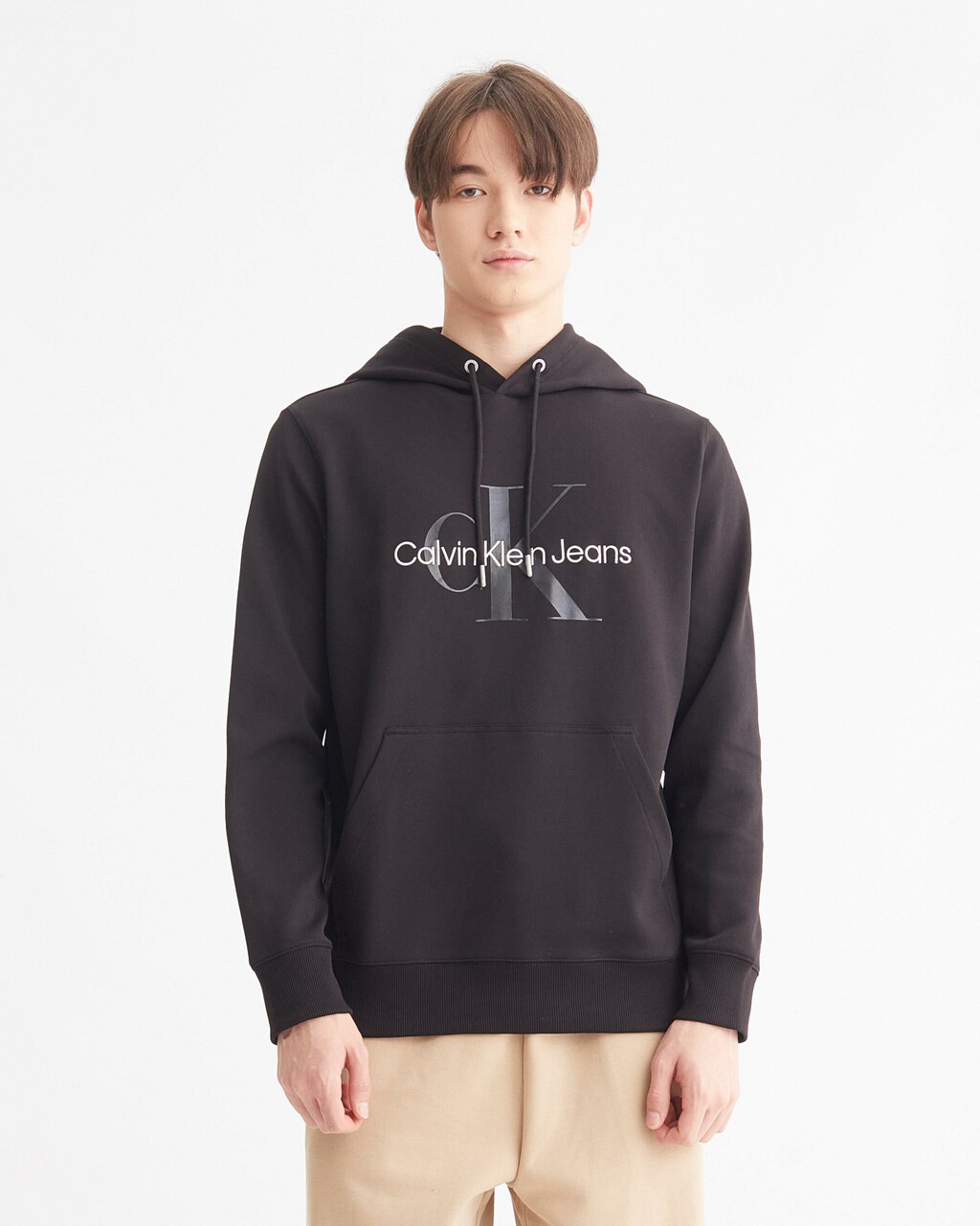 CORE ESSENTIALS 連帽衛衣, CK BLACK, hi-res