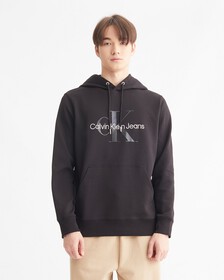 CORE ESSENTIALS 連帽衛衣, CK BLACK, hi-res
