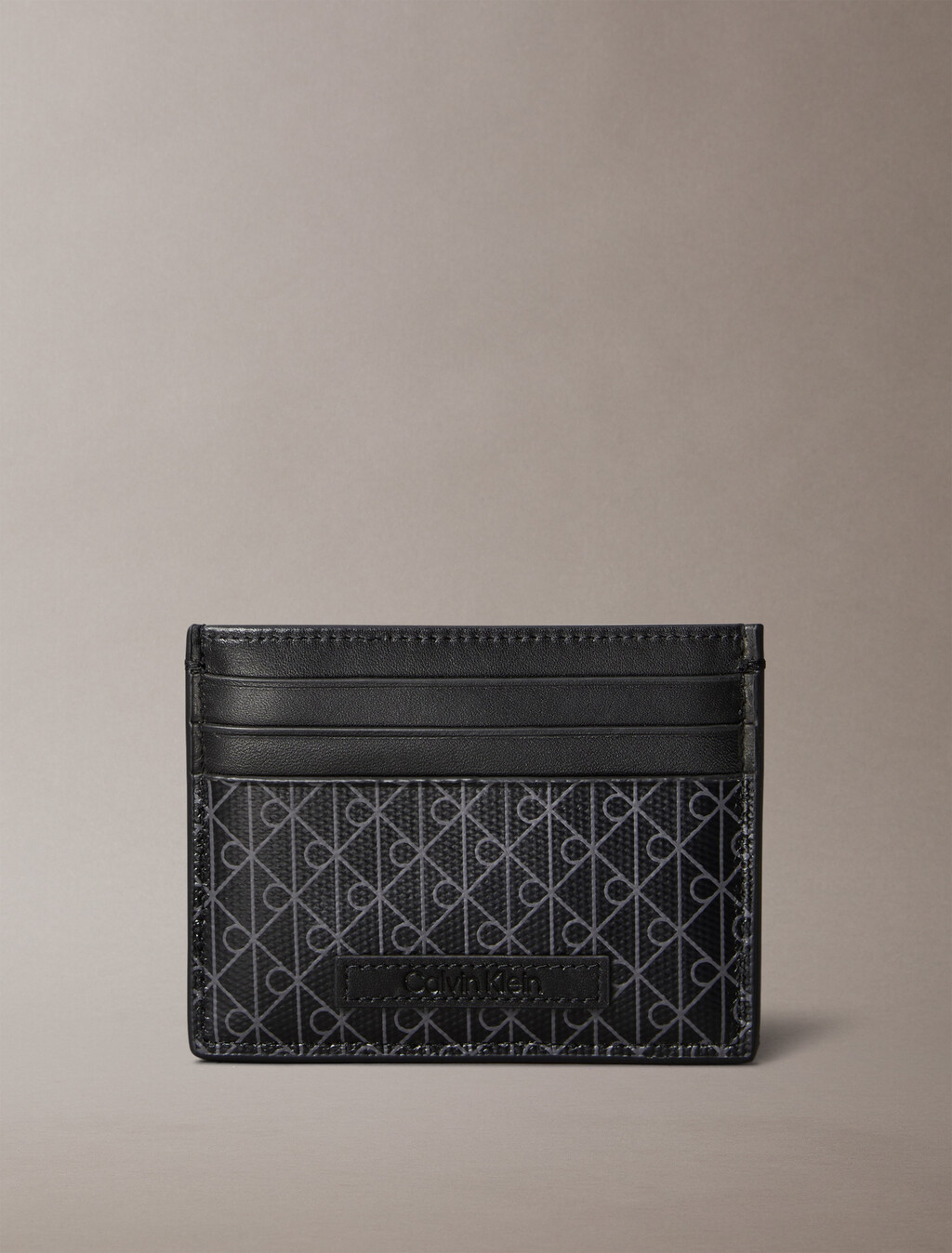 Allover Monogram Logo Card Holder, Black, hi-res