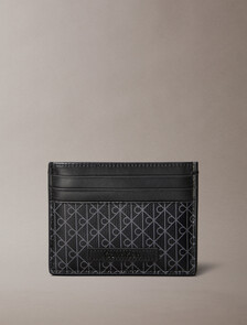 Allover Monogram Logo Card Holder, Black, hi-res