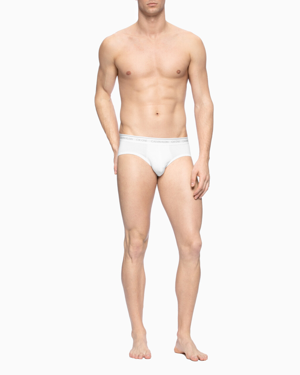 CK ONE COTTON ALL-OVER PRINT HIP BRIEFS, White, hi-res