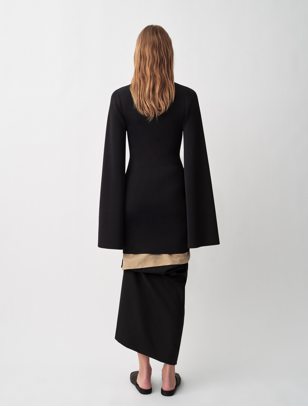 Sully層次中長半身裙, BLACK+ SAND, hi-res