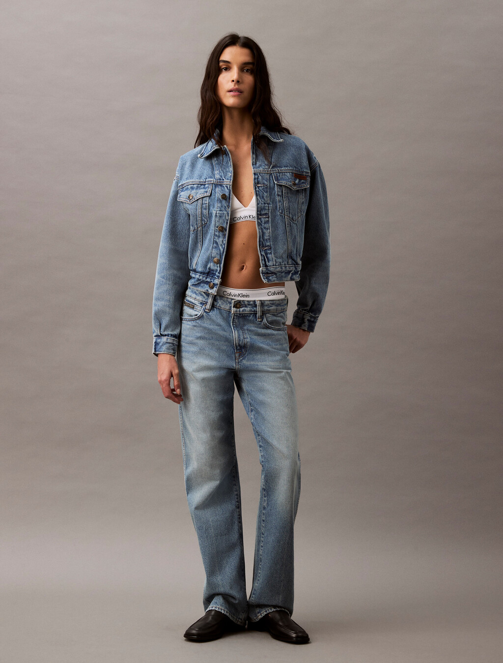 90s Denim Trucker Jacket, CK NO06, hi-res