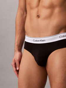 Icon Cotton 彈力低腰三角內褲 2 件套組, Grey Heather / Black, hi-res