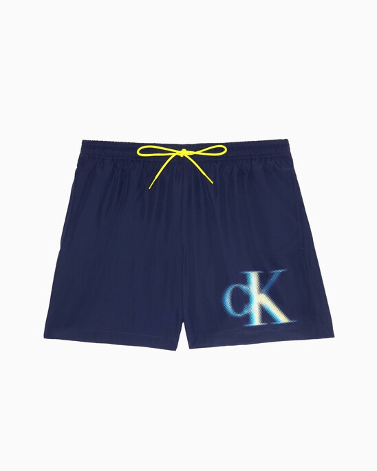 CK MONOGRAM MEDIUM DRAWSTRING SWIM SHORTS