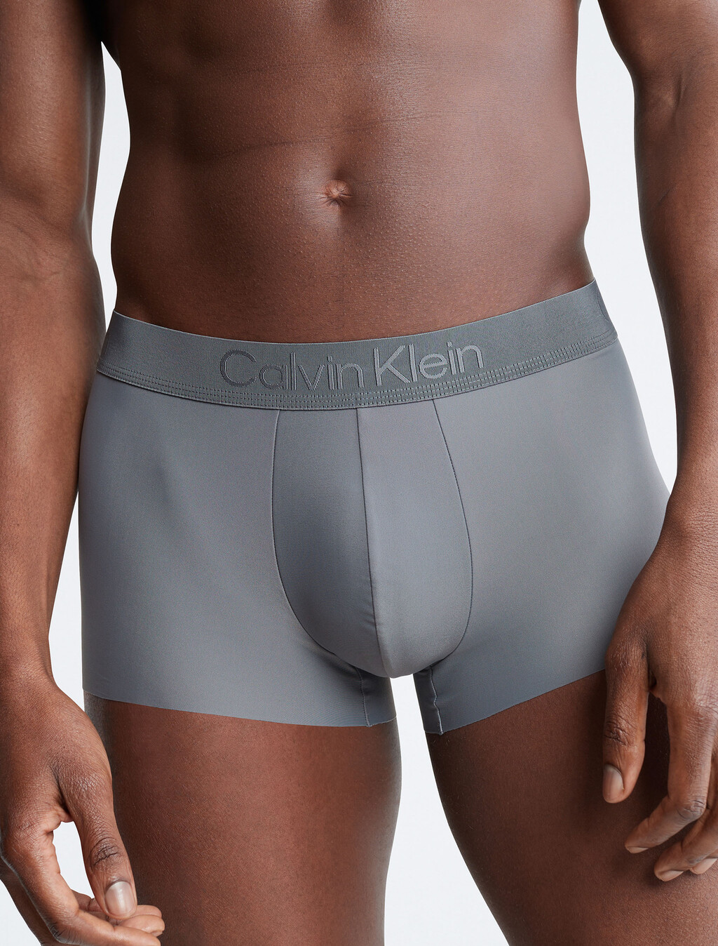 CK Black Low Rise Trunks, Grey Sky, hi-res