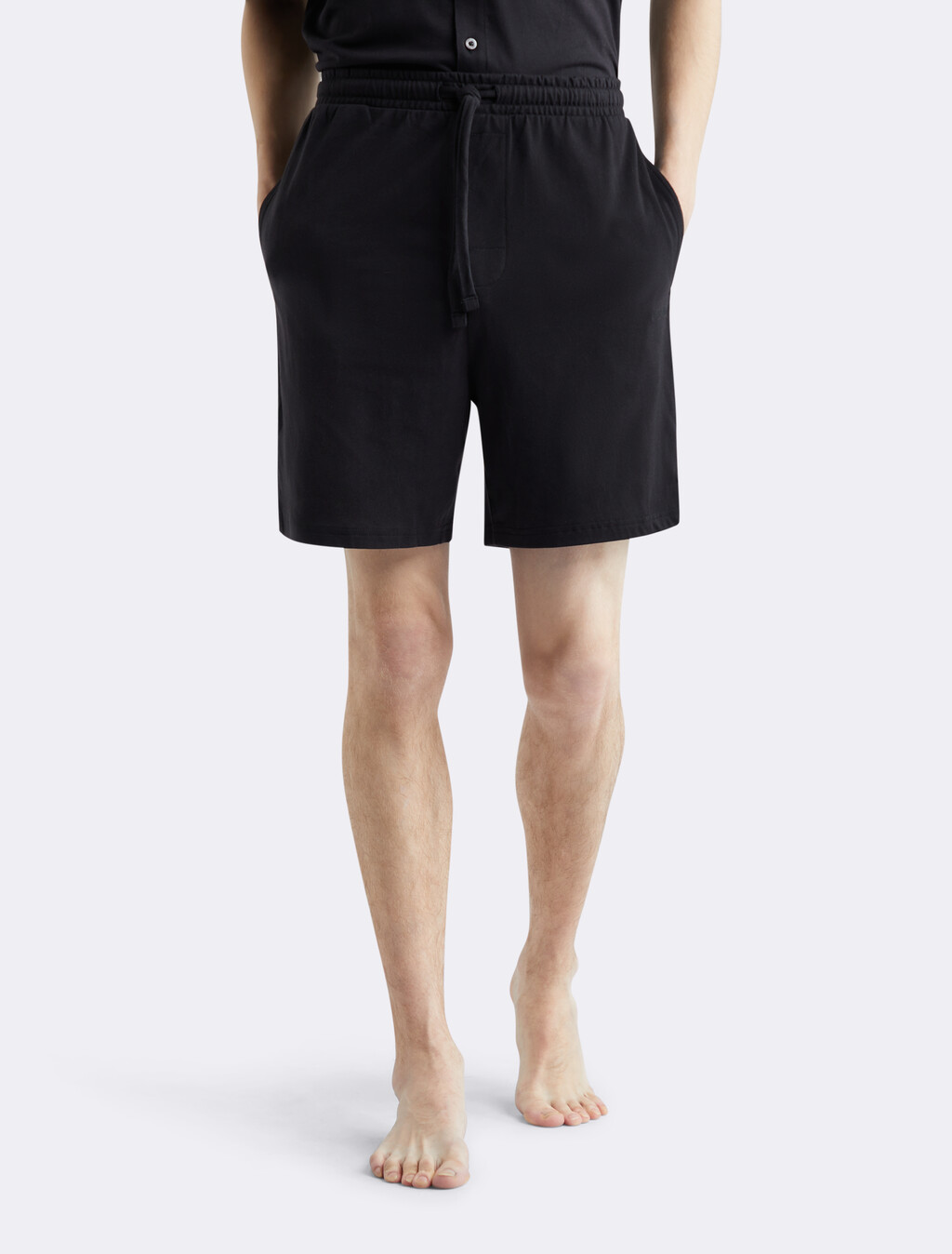 Cooling Lounge Sleep Shorts, Black, hi-res