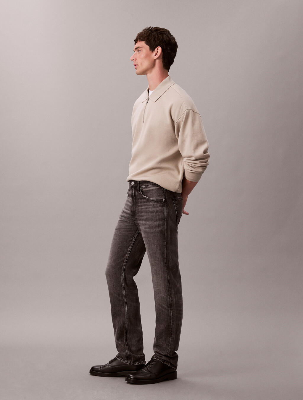 Tencel Blend 90s Straight Jeans, METEORITE, hi-res