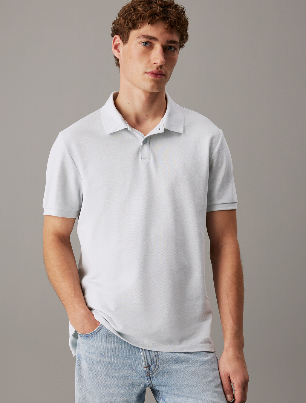 Cotton Piqué Polo Shirt, Plein Air, hi-res