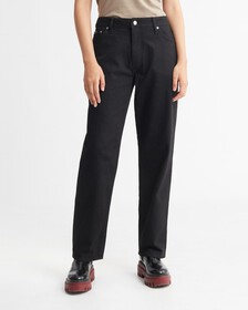 90S STRAIGHT BLACK ARCHIVAL JEANS, Rinse Black, hi-res