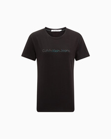 SHRUNKEN INSTITUTIONAL LOGO T 恤, Ck Black, hi-res