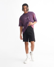 CORE ESSENTIALS 棉質斜紋短褲, Ck Black, hi-res