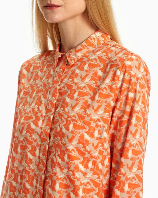 WOVEN VISCOSE BUTTON DOWN SHIRT
