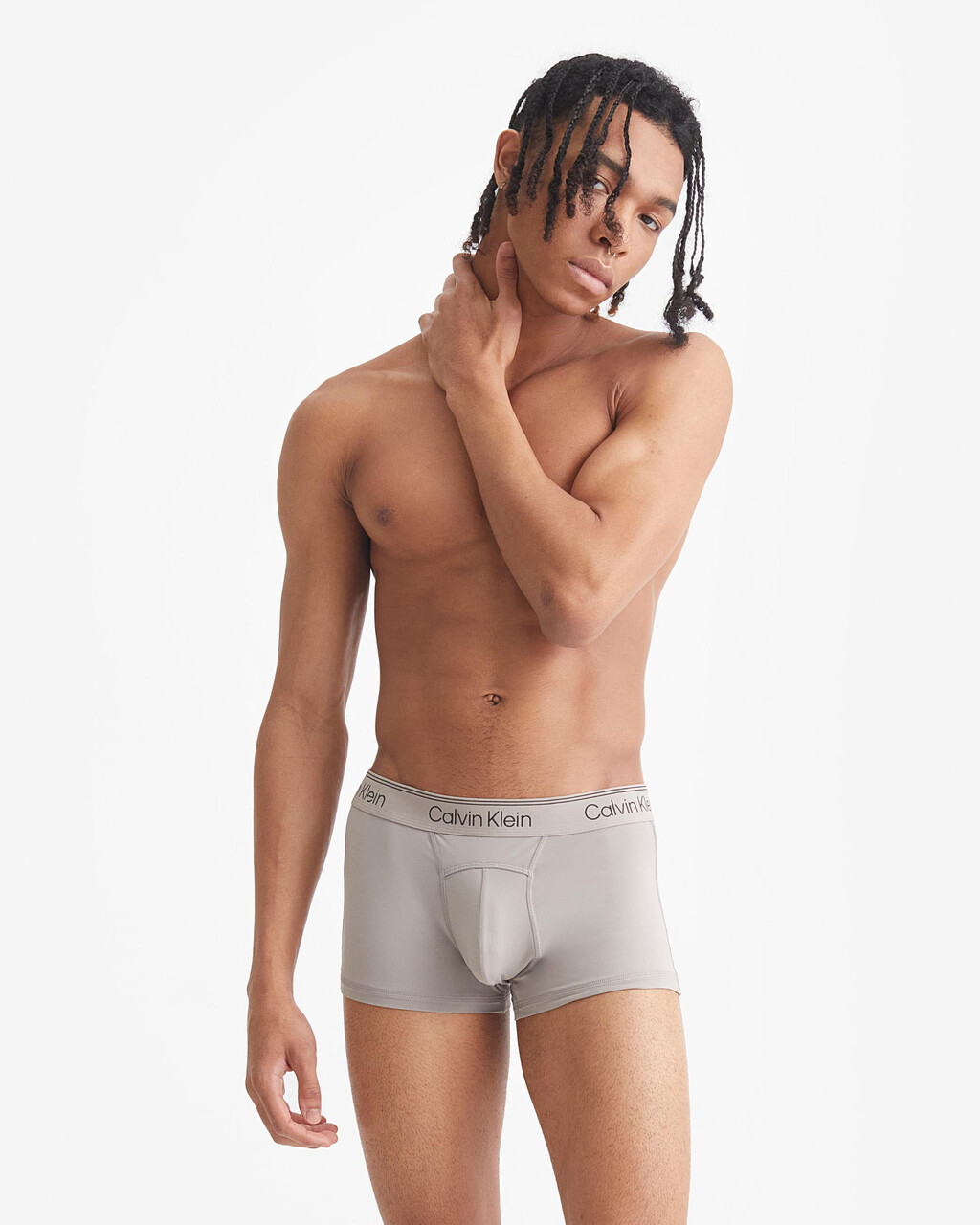 Athletic Micro Low Rise Trunks, Clay Grey, hi-res