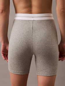 Cotton Stretch Rib Bike Shorts, B10 Grey Heather, hi-res