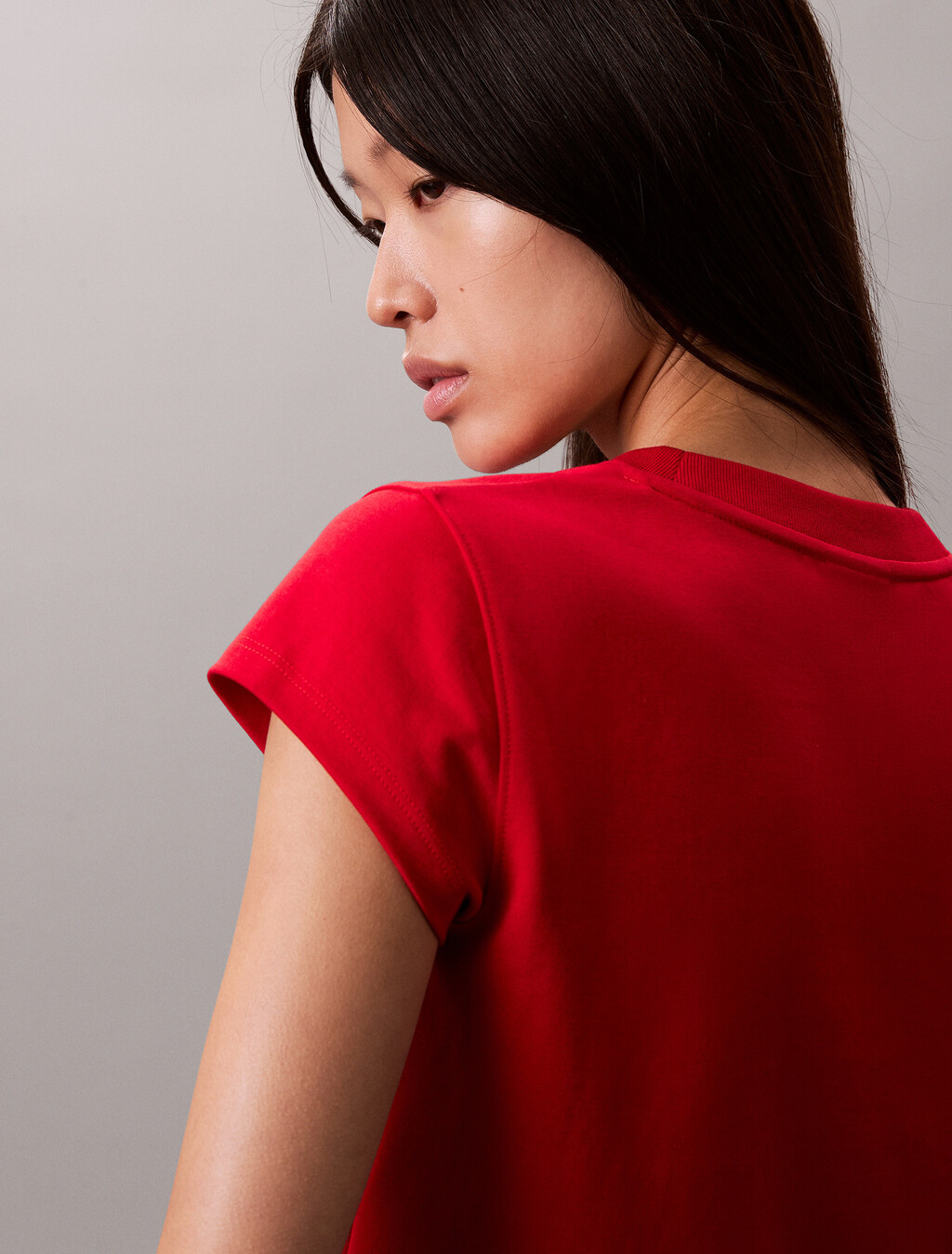 Lunar New Year Mercerized Cotton CK Emblem Baby Tee, Pantone Red, hi-res