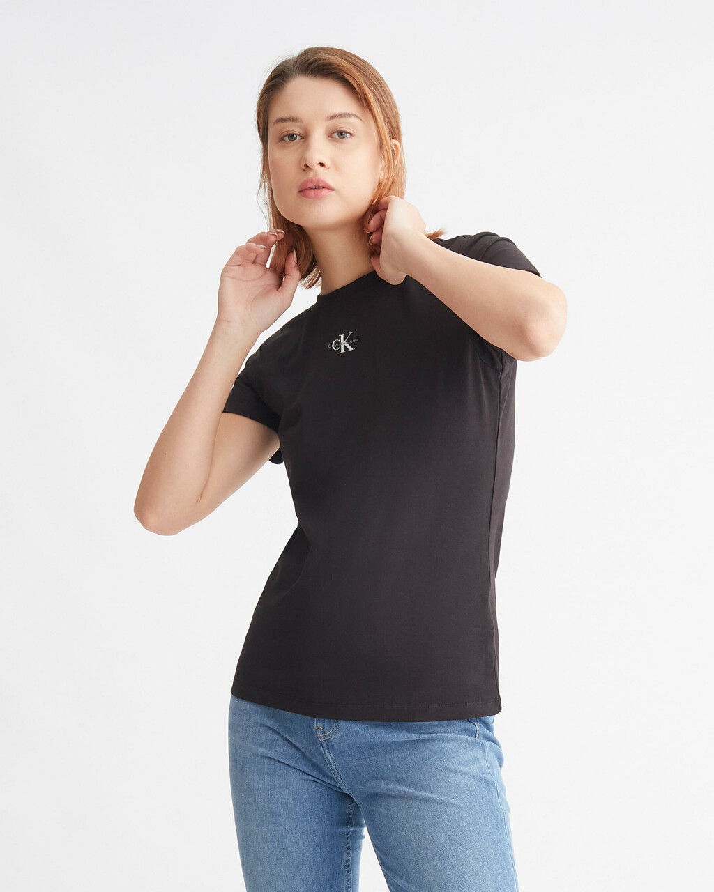 MICRO MONOLOGO 修身 T 裇, Ck Black, hi-res