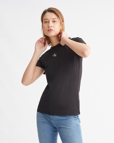 MICRO MONOLOGO 修身 T 裇, Ck Black, hi-res