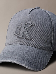 Seasonal Logo Denim Baseball Cap, DARK GREY, hi-res