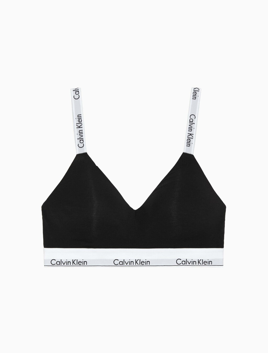 Icon Cotton Lightly Lined Bralette, Black, hi-res