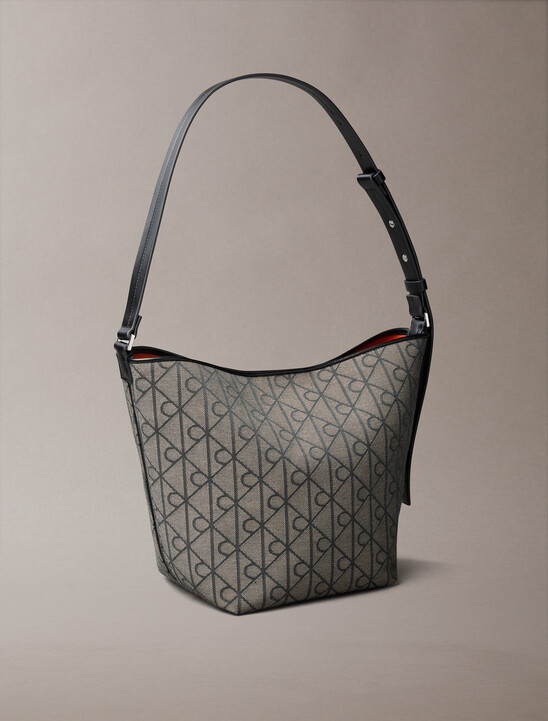 Emblem Jacquard Bucket Bag