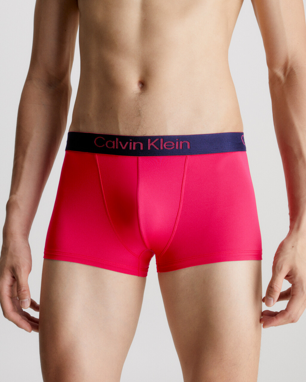 CK Black Low Rise Trunks, red