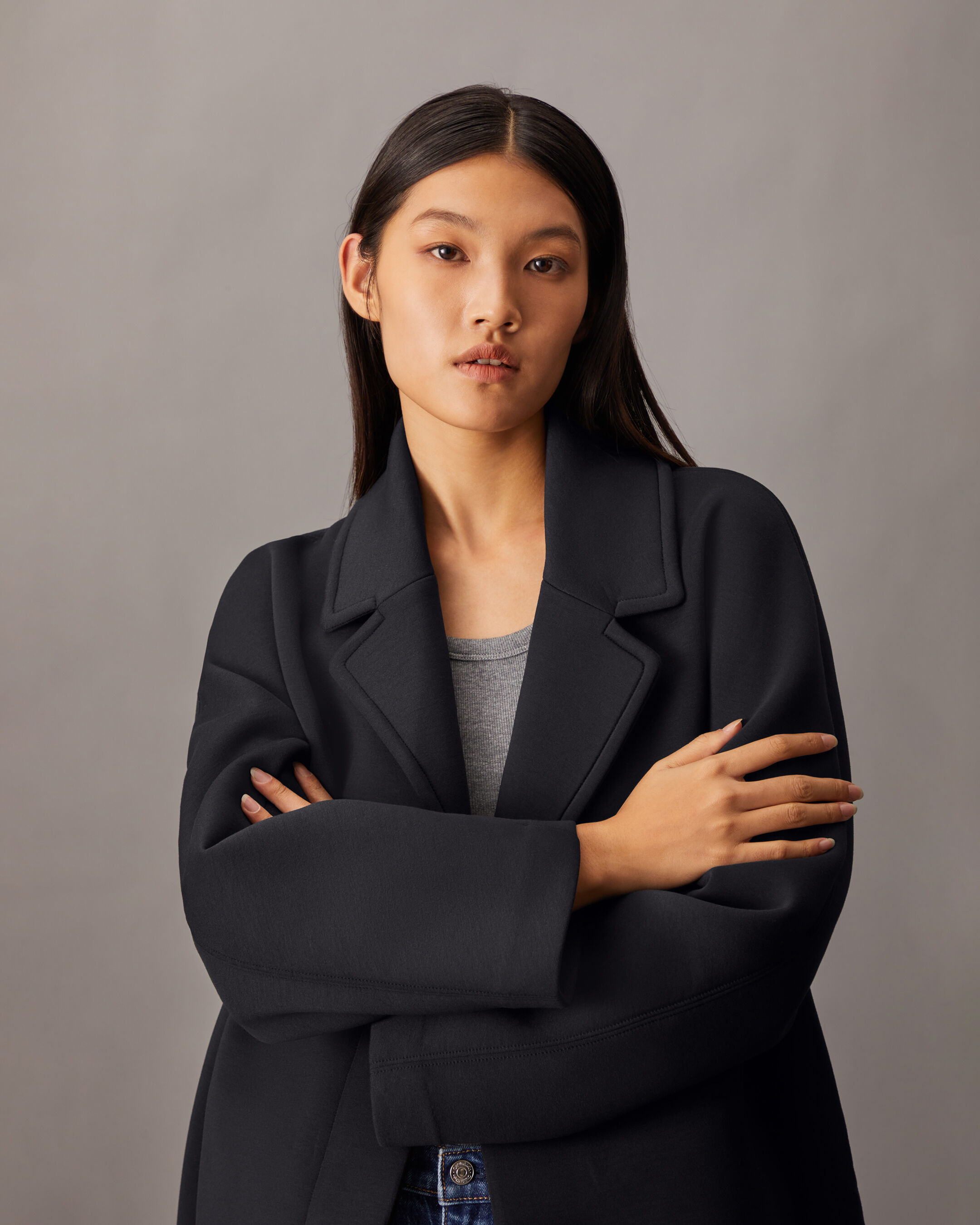 Scuba Cocoon Coat black Calvin Klein Hong Kong