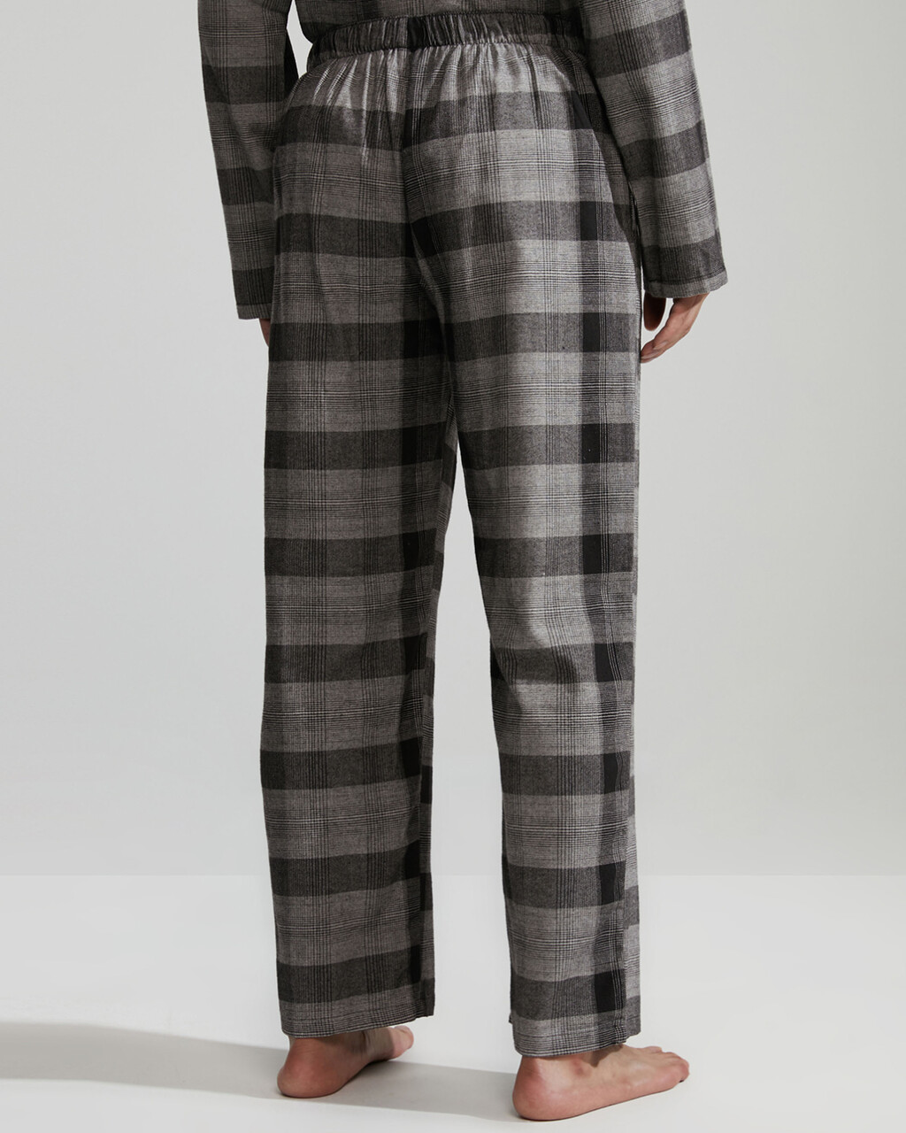 Flannel Sleep Pants, GRADIENT CHECK_GREY HEATHER, hi-res